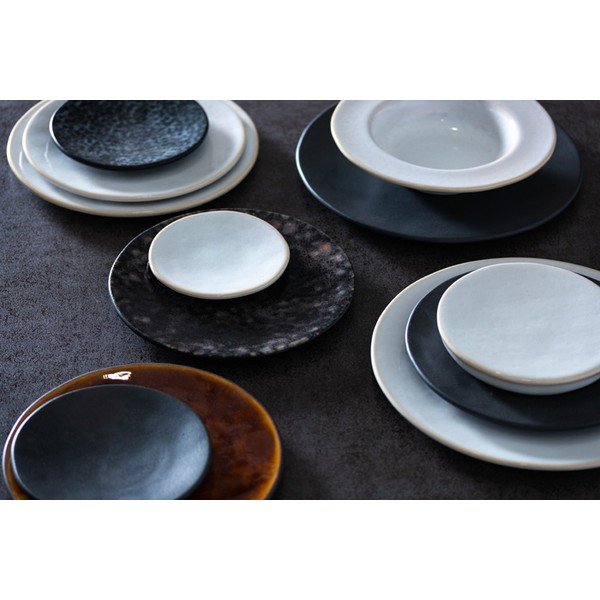 Pilkos spalvos akmens masės padėklas Costa Nova Roda Iris, ⌀ 16 cm-image-1