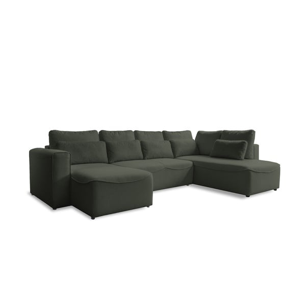 Žalia kampinė sofa-lova (U formos) Homely Tommy - Miuform
