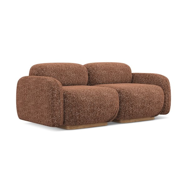 Oranžinės spalvos/rudos spalvos sofa 190 cm Ailani – Makamii-image-2