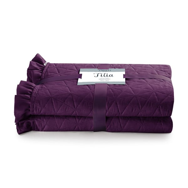 Violetinės spalvos lovatiesė AmeliaHome Tilia Plum, 220 x 240 cm-image-2