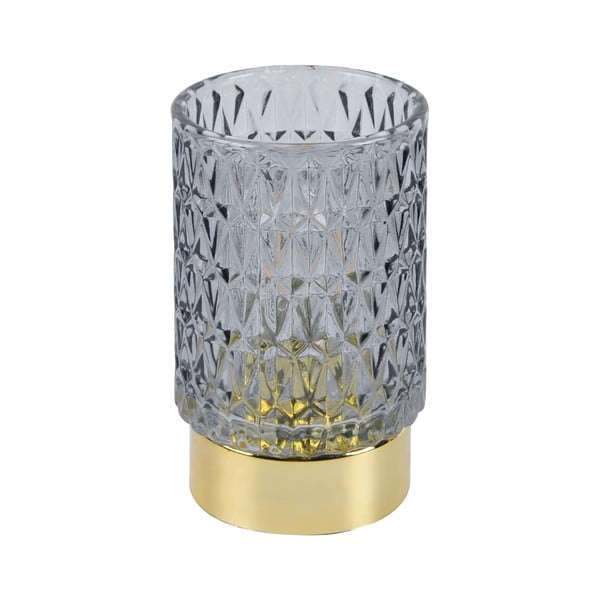 Pilka stiklinė LED šviesos dekoracija PT LIVING Diamond