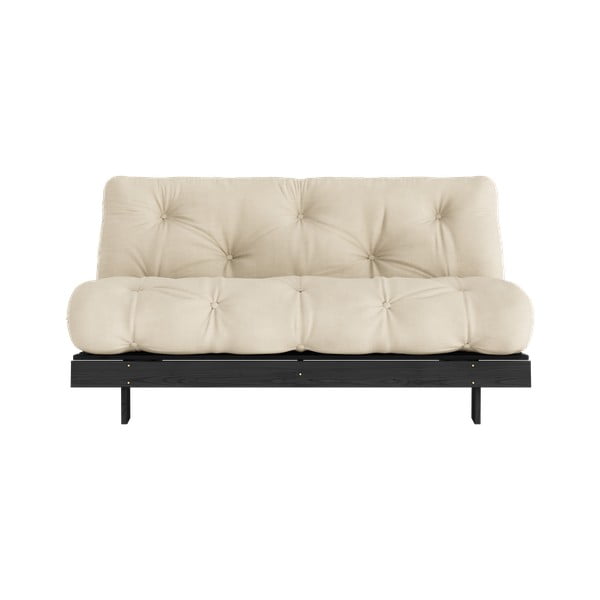 Sulankstoma sofa smėlio spalvos 160 cm Roots Black Night – Karup Design-image-3