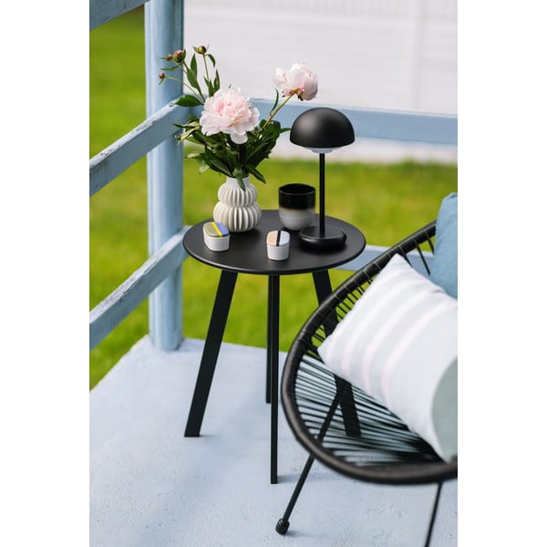 Juodos spalvos metalinis/plastikinis sodo krėslas Avocado Comfort – Bonami Selection-image-2