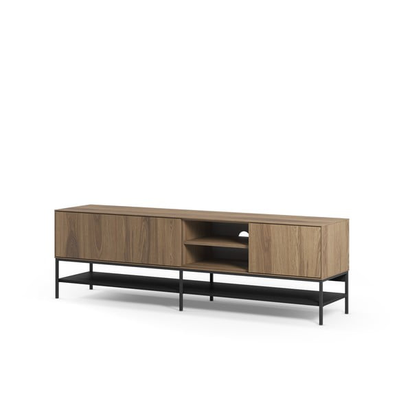 Natūralios spalvos TV spintelė iš ąžuolo 180x55x35 cm Amira – Marckeric-image-2