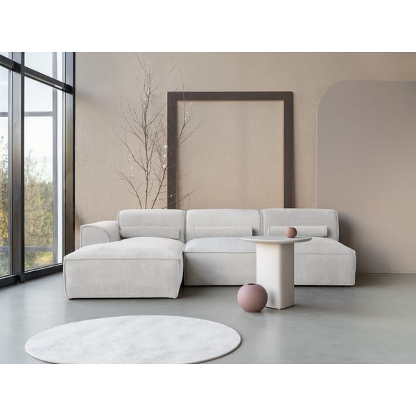 Kampinė sofa baltos spalvos (su kairiuoju kampu) Flex Felix – Miuform-image-1