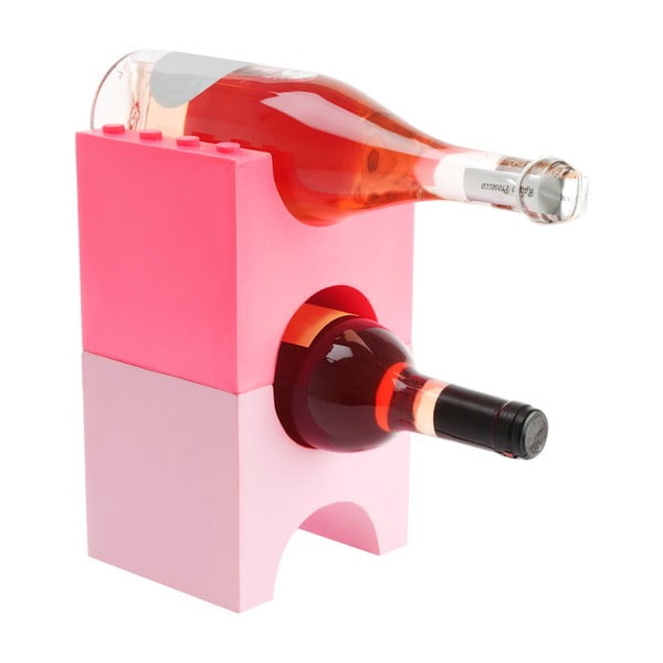 Rožinis butelių stovas PT Brick