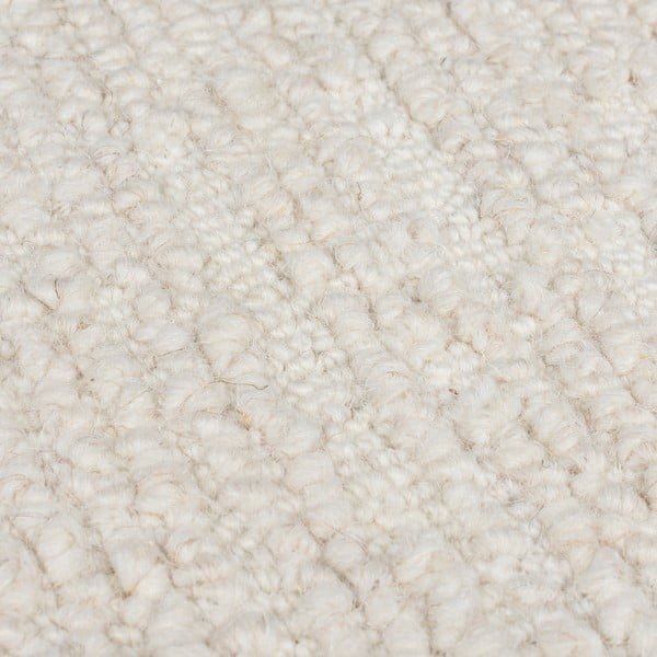 Rankų darbo dramblio kaulo spalvos iš vilnos kilimas 80x230 cm Harris Boucle – Flair Rugs-image-2