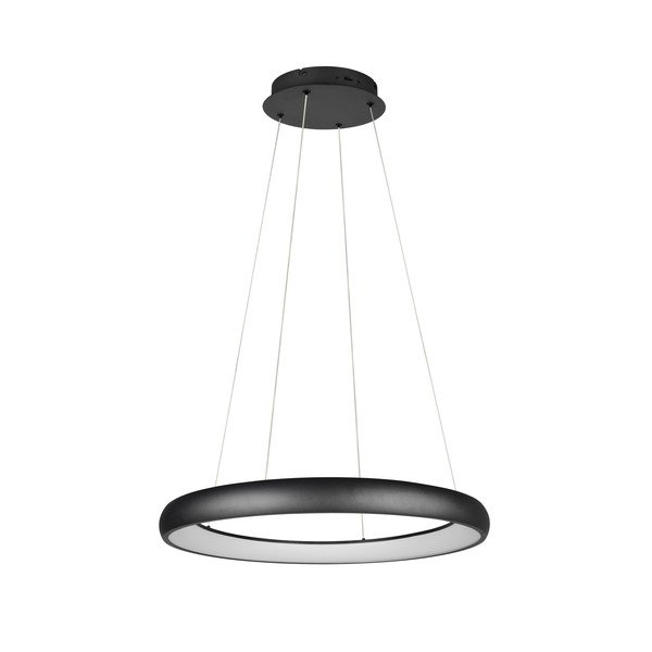 Kabantis šviestuvas juodos spalvos LED su pritemdymo funkcija ø 75 cm su metaliniu gaubtu Cardona – Trio
