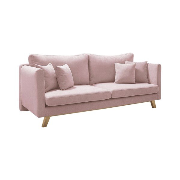 Rožinė sofa lova Bobochic Paris Triplo-image-3