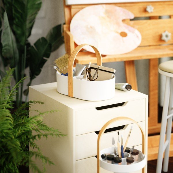 Vonios organizatorius baltos spalvos Bellwood – Umbra-image-2