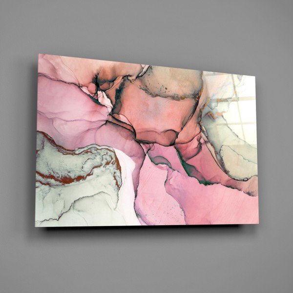 Paveikslas ant stiklo Insigne Pink Marble Pattern, 110 x 70 cm-image-3