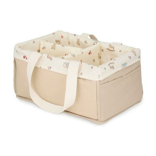 Natūralios spalvos iš tekstilės vaikiškas krepšys 34x23x17 cm Vintage Toys – Cam Cam Copenhagen