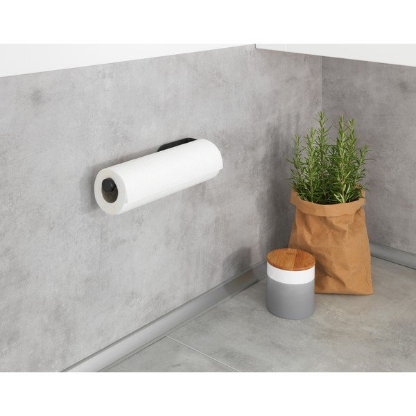 Juodas sieninis laikiklis virtuviniams rankšluosčiams Wenko Nio-image-1