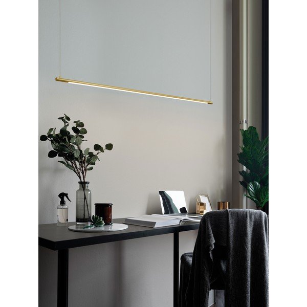 Žalvario spalvos iš aliuminio kabantis šviestuvas LED Elettra – Nova Luce-image-1