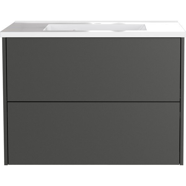 Antracito spalvos matinis pakabinama spintelė po kriaukle 81x61 cm Bodera – Germania-image-2