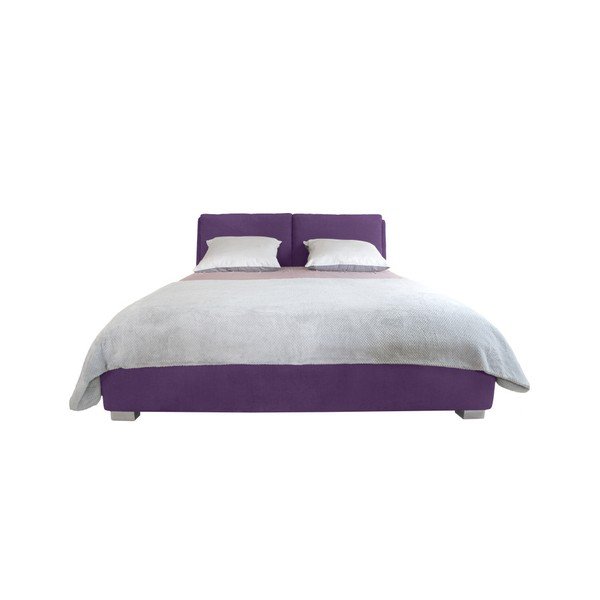 Violetinė dvigulė lova Mazzini Beds Vicky, 180 x 200 cm-image-4