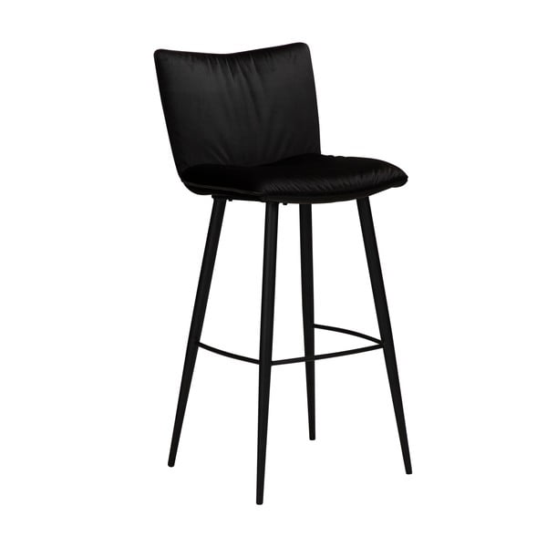 Juodos spalvos aksominė baro kėdė DAN-FORM Denmark Join, aukštis 93 cm