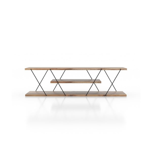 TV spintelė natūralios spalvos iš riešutmedžio 120x33 cm Canaz – Kalune Design