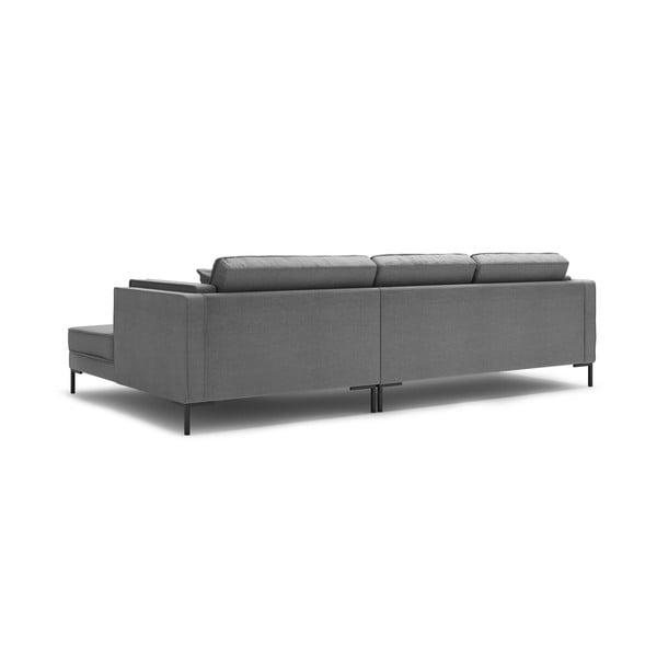 Pilkos spalvos kampinė sofa Milo Casa Attilio, kairysis kampas-image-3