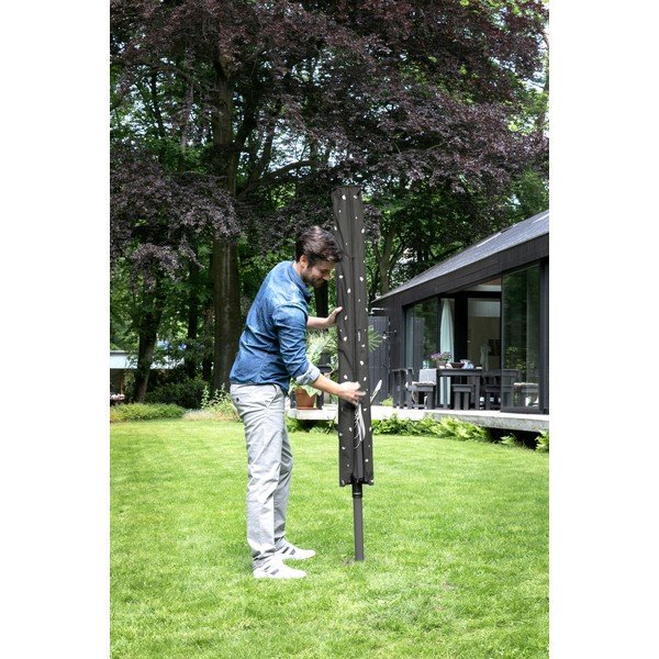 Antracito spalvos sodo skalbinių džiovykla 50 m Lift-O-Matic – Brabantia-image-3