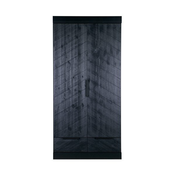 Juoda medinė spinta WOOOD "Eglutė", aukštis 195 cm-image-4