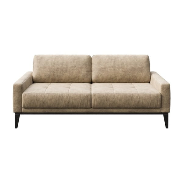 Smėlio spalvos dirbtinės odos sofa MESONICA Musso Tufted, 173 cm