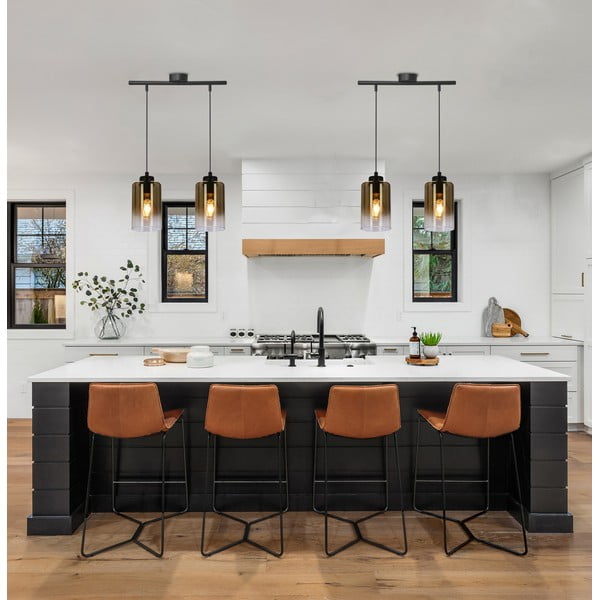 Kabantis šviestuvas juodos spalvos ø 10 cm su stiklo gaubtu Aspra – Candellux Lighting-image-1