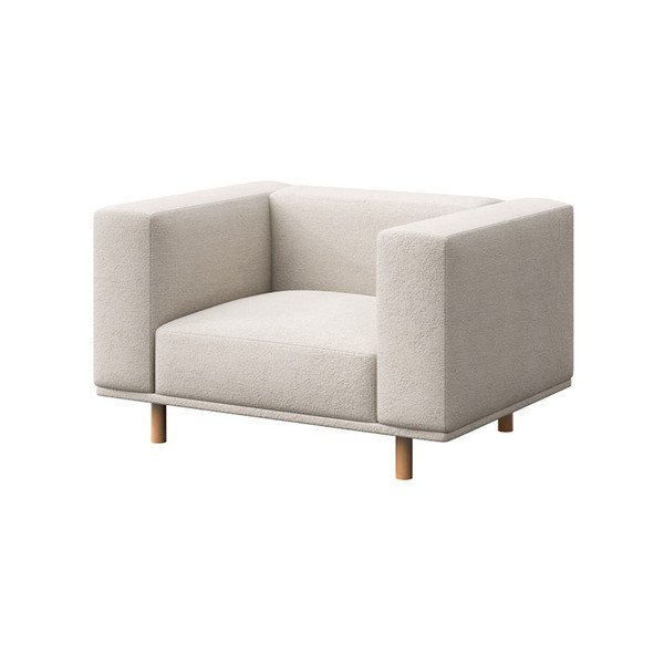 Krėslas smėlio spalvos iš boucle Kukumo – Ame Yens