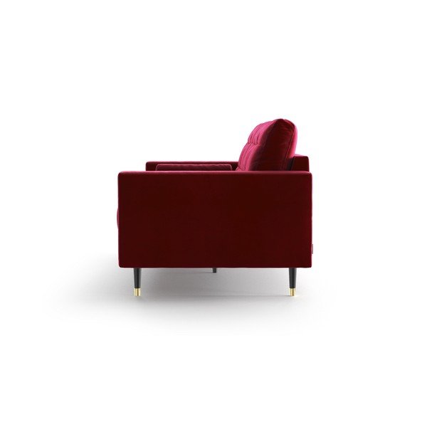 Raudona aksominė sofa Daniel Hechter Home Aldo-image-4