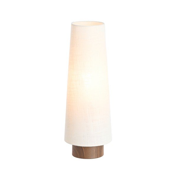Kreminės spalvos iš metalo stalinis šviestuvas (aukštis 42 cm) su tekstiliniu gaubtu Howie – Light & Living-image-1