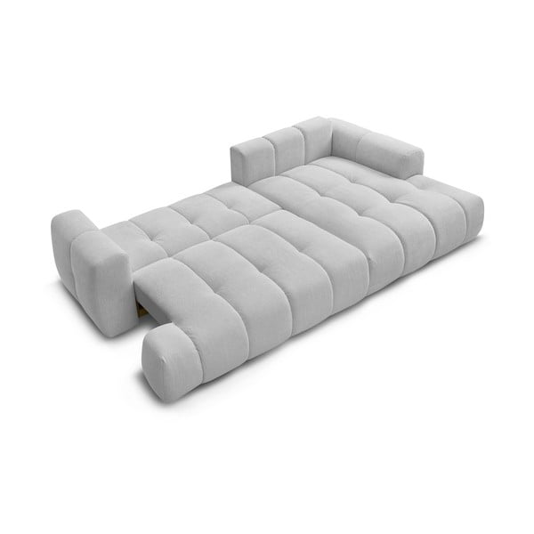 Šviesiai pilkos spalvos sulankstoma/su sandėliavimo vieta kampinė sofa (su dešiniuoju kampu/su gultu) Fuji – Bobochic Paris-image-4