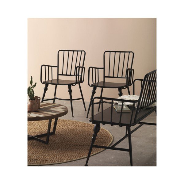 Juodas metalinis suoliukas Geese Gap-image-2