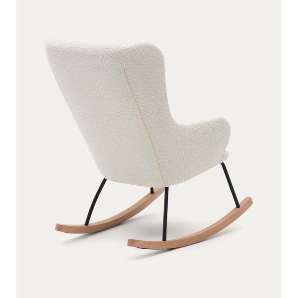 Supamasis krėslas baltos spalvos iš boucle Maustin – Kave Home-image-3