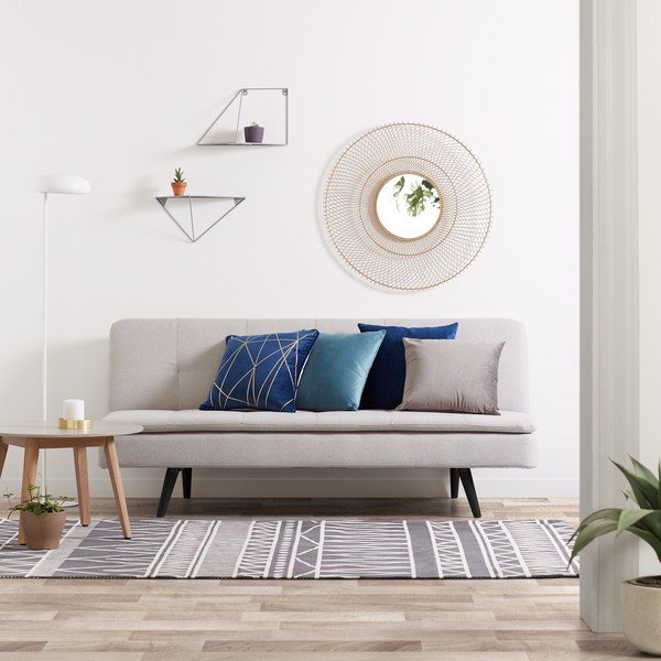Iš metalo sieninė lentyna juodos spalvos Upp – Kave Home-image-1