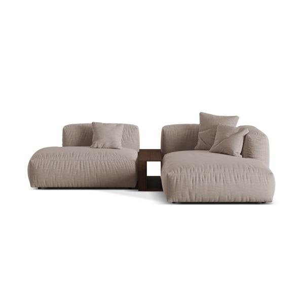Modulinė kampinė sofa smėlio spalvos (su dešiniuoju kampu) Martina – Micadoni Home