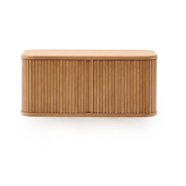 Natūralios spalvos pakabinama spintelė po kriaukle iš uosio 90x40 cm Mailen – Kave Home