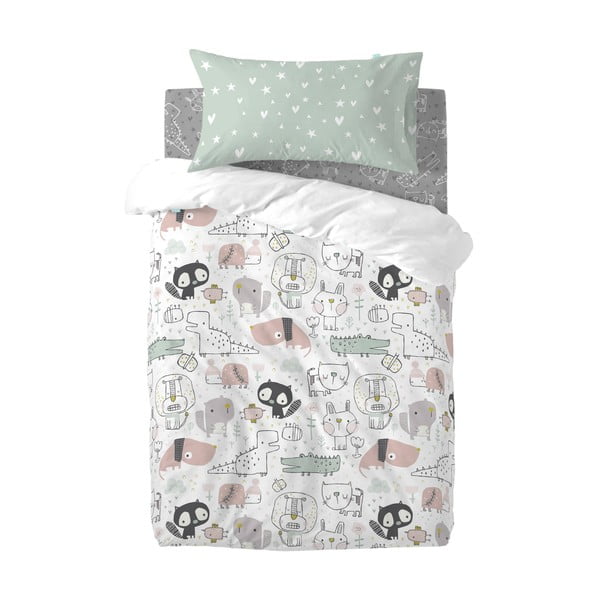 Vaikiška medvilninė paklodė Moshi Moshi Best Buddies, 60 x 120 cm-image-2