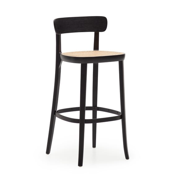 Juodos spalvos baro kėdė iš uosio 99 cm Romane - Kave Home