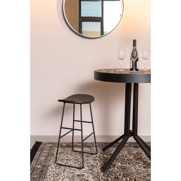 Juodos spalvos baro taburetė 2 vnt. (sėdynės aukštis 62 cm) Tangle – White Label-image-1