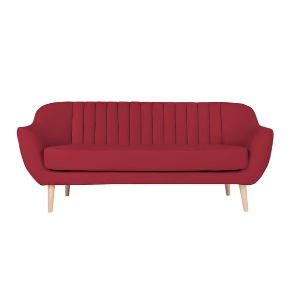 Raudona trijų vietų sofa "Micadoni Home Vincente