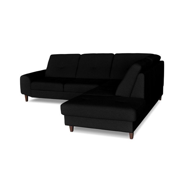Juoda kampinė sofa-lova "Windsor & Co. Sofos Beta, dešinysis kampas-image-1