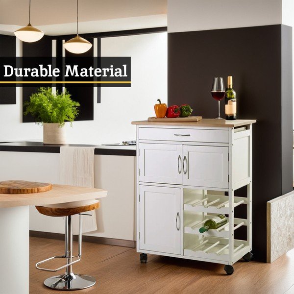 Iš bambuko vežimėlis ant ratukų 37x67 cm Harlow – Premier Housewares-image-2