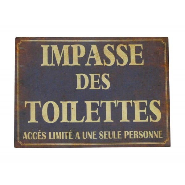 Ženklas 21x15 cm Impasse Des Toilettes – Antic Line