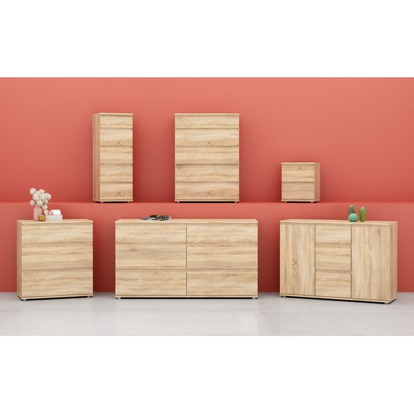 Ąžuolo dekoro naktinis staliukas Tvilum Nova-image-1