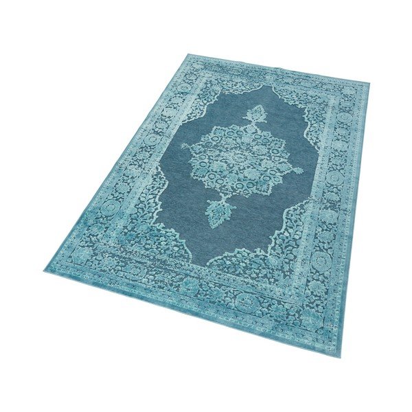 Mėlynas viskozės kilimas Mint Rugs Willow, 120 x 170 cm-image-3
