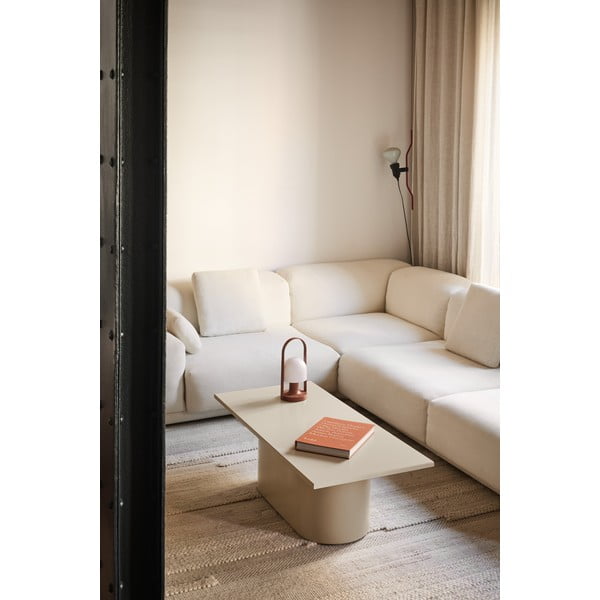 Kavos staliukas kreminės spalvos 50x111 cm Totem – Teulat-image-1