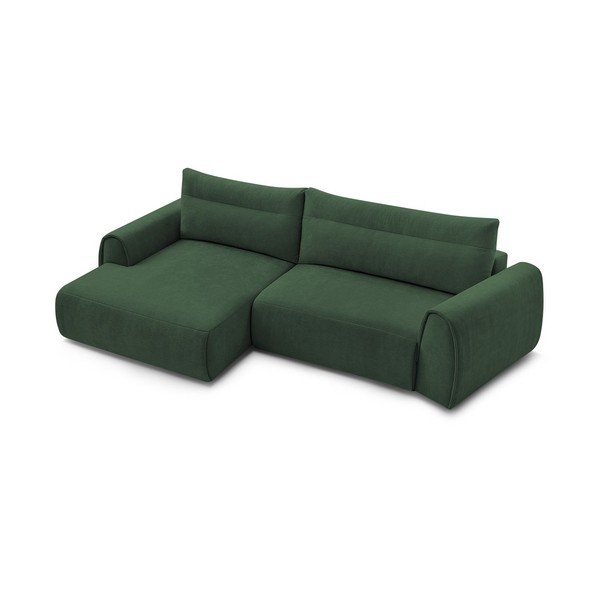Kampinė sofa tamsiai žalios spalvos Aden – Bobochic Paris-image-4