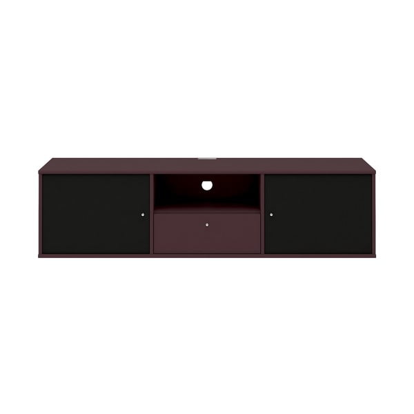 Bordo raudonos spalvos TV spintelė su juodomis detalėmis Mistral 232
