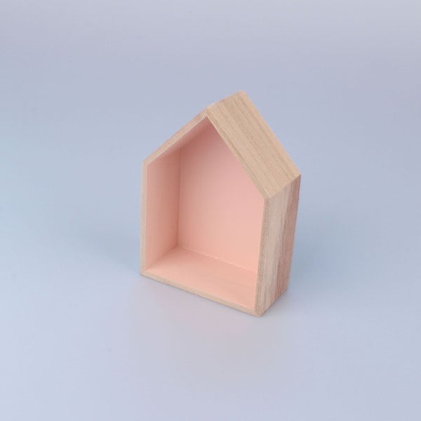 Pakabinama lentyna "House" 12x17 cm, rožinės spalvos