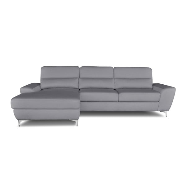 Šviesiai pilka kampinė sofa-lova "Windsor & Co. Sofos "Omega", kairysis kampas